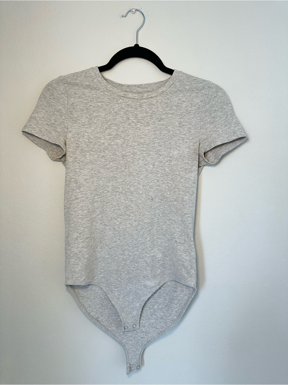 Gap Short Sleeve T-Shirt Bodysuit Light Heather Grey